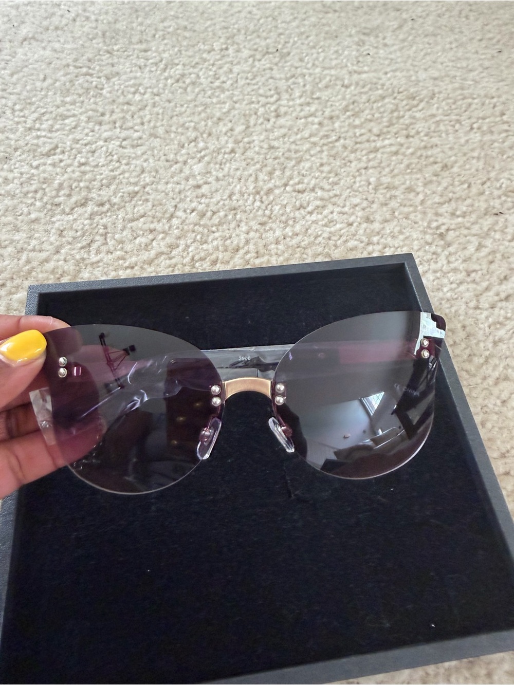 Rimless Purple Gradient Women’s Sunglasses